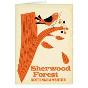 Sherwood Forest, Nottinghamshire travel poster