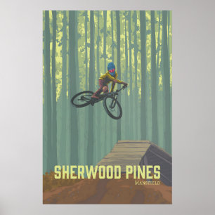 Sherwood Pines Mountain Biking Travel Poster