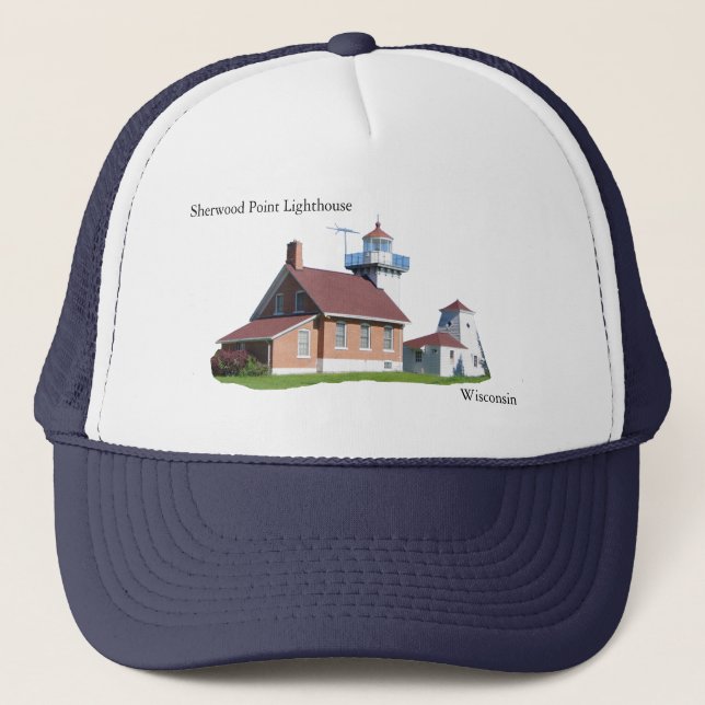 Sherwood Point Lighthouse trucker hat (Front)