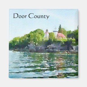 Sherwood Point Watercolor Door County Magnet