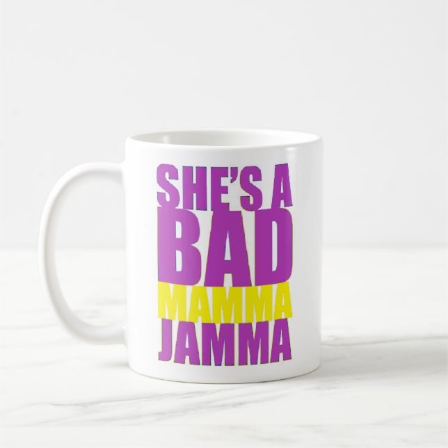 She's a Bad Mamma Jamma Retro Coffee Mug (Left)