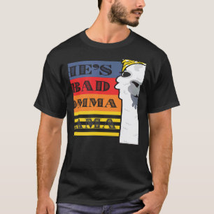 She's a Bad Momma Llama For Women Animal Retro T-Shirt