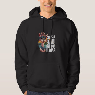 She's a Bad Momma Llama Funny Retro Vintage Mama m Hoodie