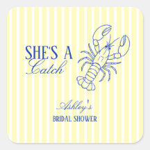 She's A Catch Coastal Bridal Shower Favor