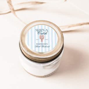 She's a Catch Lobster Bachelorette Classic Round Sticker