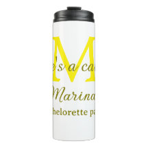 She's a catch yellow monogram bachelorette party n