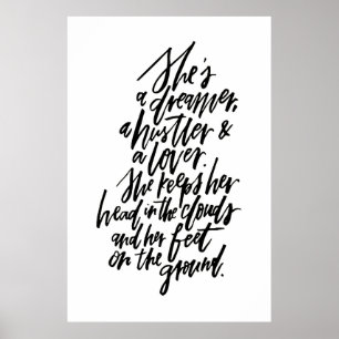 She's A Dreamer Hustler Lover Poster