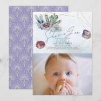 She's a Gem Crystals Gemstone Geology 1st Birthday