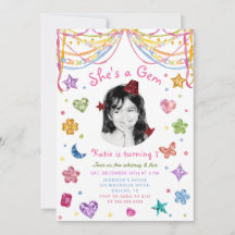 She's A Gem Gemstone Colourful Birthday Photo