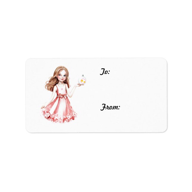 She's a Holiday Princess Label (Front)