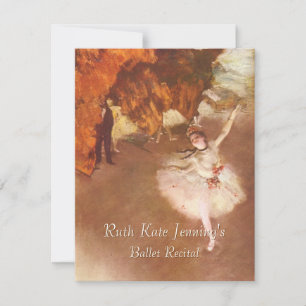 She's A Star - A Ballet Recital Invitation