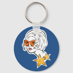 She's a Star Retro Style Key Ring