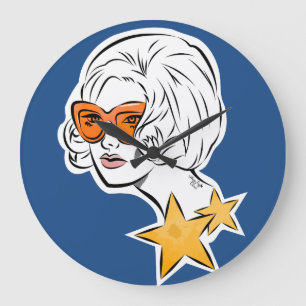 She's a Star Retro Style Large Clock
