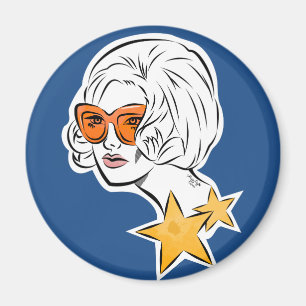 She's a Star Retro Style Magnet