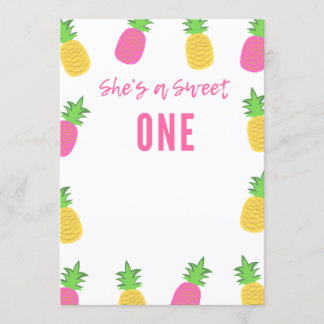 She's A Sweet ONE - 1st Birthday Party Invitation