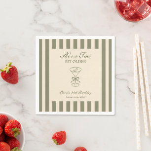 She's A Tini Bit Older Coffee Martini Birthday Napkin