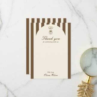 She's A Tini Bit Older Coffee Martini Birthday Thank You Card