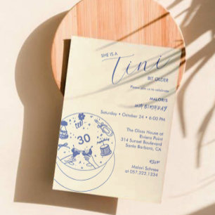 She's a Tini Bit Older Martini 30th Birthday Invitation