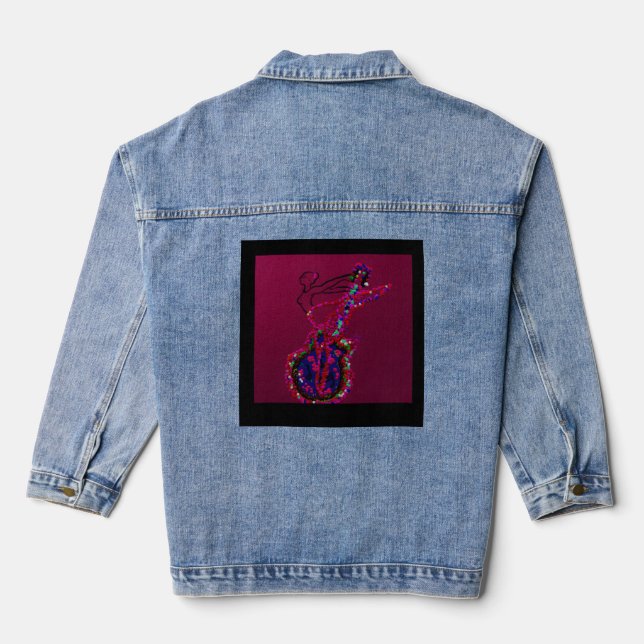 She's Become One with the Music Denim Jacket (Back)