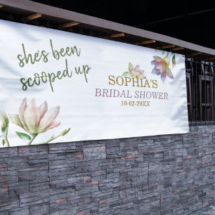 She's been Scooped up Bridal Shower Banner
