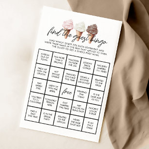 She's Been Scooped Up Bridal Shower Bingo Game