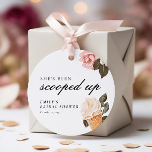 She's Been Scooped Up Bridal Shower Favour Tags