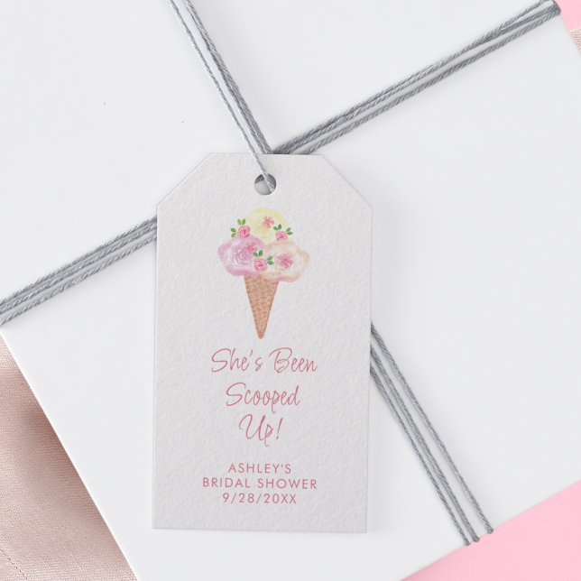 She's Been Scooped Up Bridal Shower Gift Tags (Creator Uploaded)
