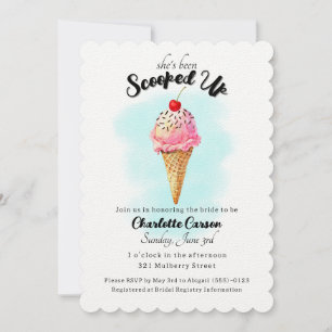 She's Been Scooped Up! - Bridal Shower Invitation