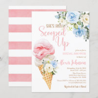 She's Been Scooped Up Bridal Shower Invitation