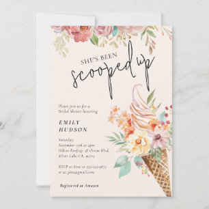 She's Been Scooped Up Bridal Shower Invitation