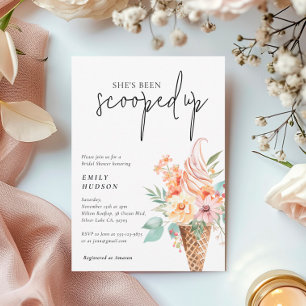 She's Been Scooped Up Bridal Shower Invitation