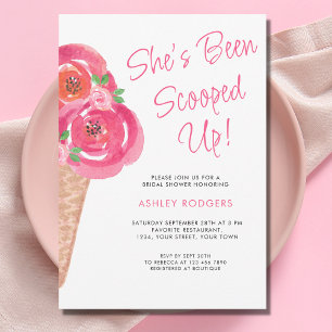 She's Been Scooped Up Bridal Shower Invitation