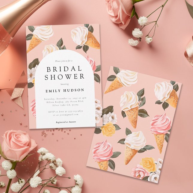 She's Been Scooped Up Bridal Shower Invitation (Creator Uploaded)