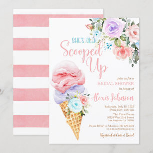 She's Been Scooped Up Bridal Shower Invitation
