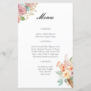 She's Been Scooped Up Bridal Shower Menu