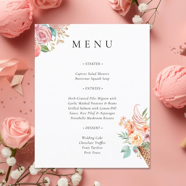 She's Been Scooped Up Bridal Shower Menu (Creator Uploaded)