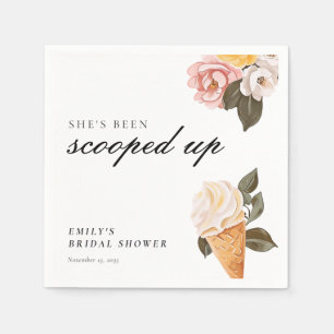 She's Been Scooped Up Bridal Shower Napkin