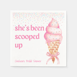 She's Been Scooped Up Bridal Shower Napkins