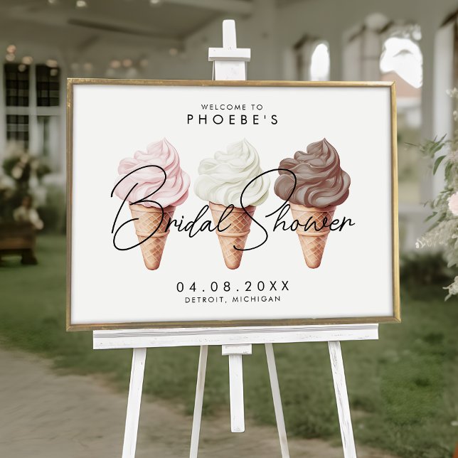 She's Been Scooped Up Bridal Shower Welcome Sign (Creator Uploaded)