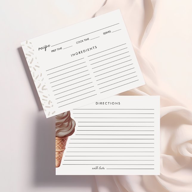 She's Been Scooped Up Chocolate Bridal Recipe Card (Creator Uploaded)