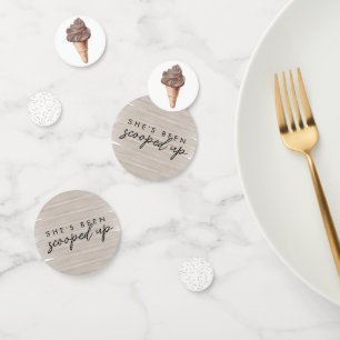 She's Been Scooped Up Chocolate Bridal Shower Confetti