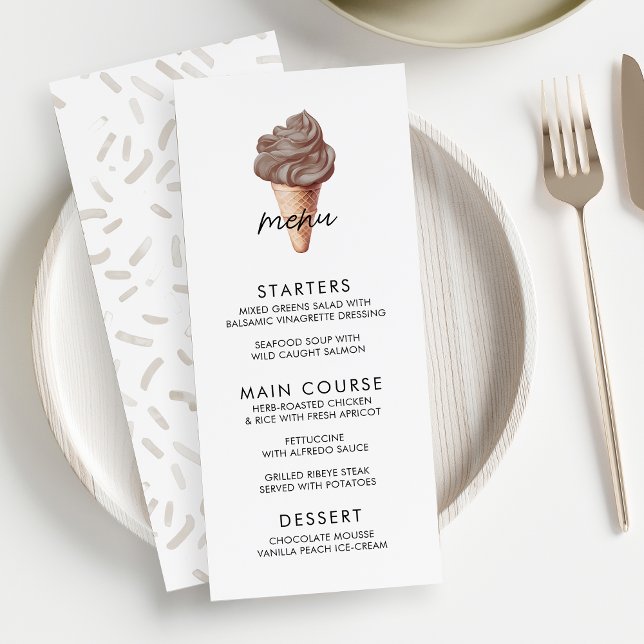 She's Been Scooped Up Chocolate Bridal Shower Menu (Creator Uploaded)
