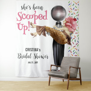 She's Been Scooped Up Ice cream Backdrop Tapestry