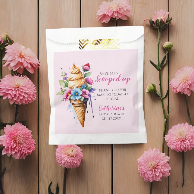 She's Been Scooped Up Ice Cream Bridal Shower  Favour Bags (Creator Uploaded)