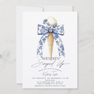 She's Been Scooped Up Ice Cream Bridal Shower Invitation