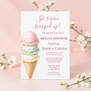 She's been scooped up Ice Cream Bridal Shower  Invitation