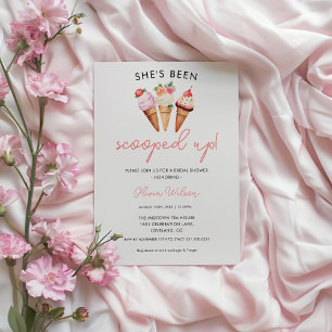 She's Been Scooped Up – Ice Cream Bridal Shower Invitation