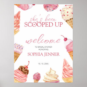 She's been Scooped Up Ice Cream Welcome Sign