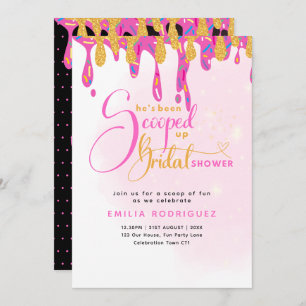 She's Been Scooped Up Icecream Bridal Shower Invitation