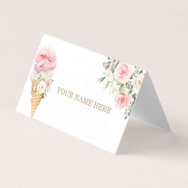 She's Been Scooped Up Place Card (Front)